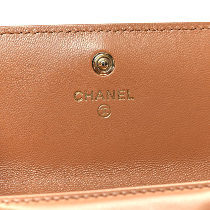 Chanel Lambskin Quilted Chanel 19 Flap Wallet Brown 6 of 9