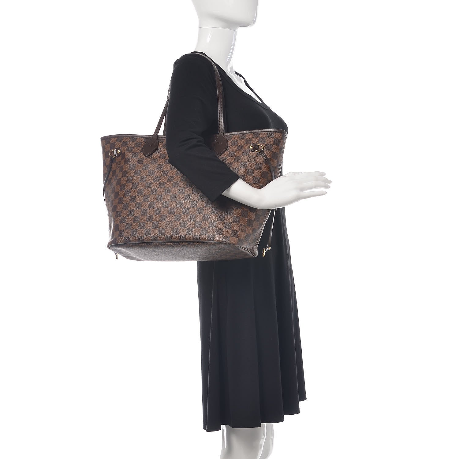 Louis Vuitton Damier Ebene Neo Neverfull MM Rose Ballerine 2 of 17