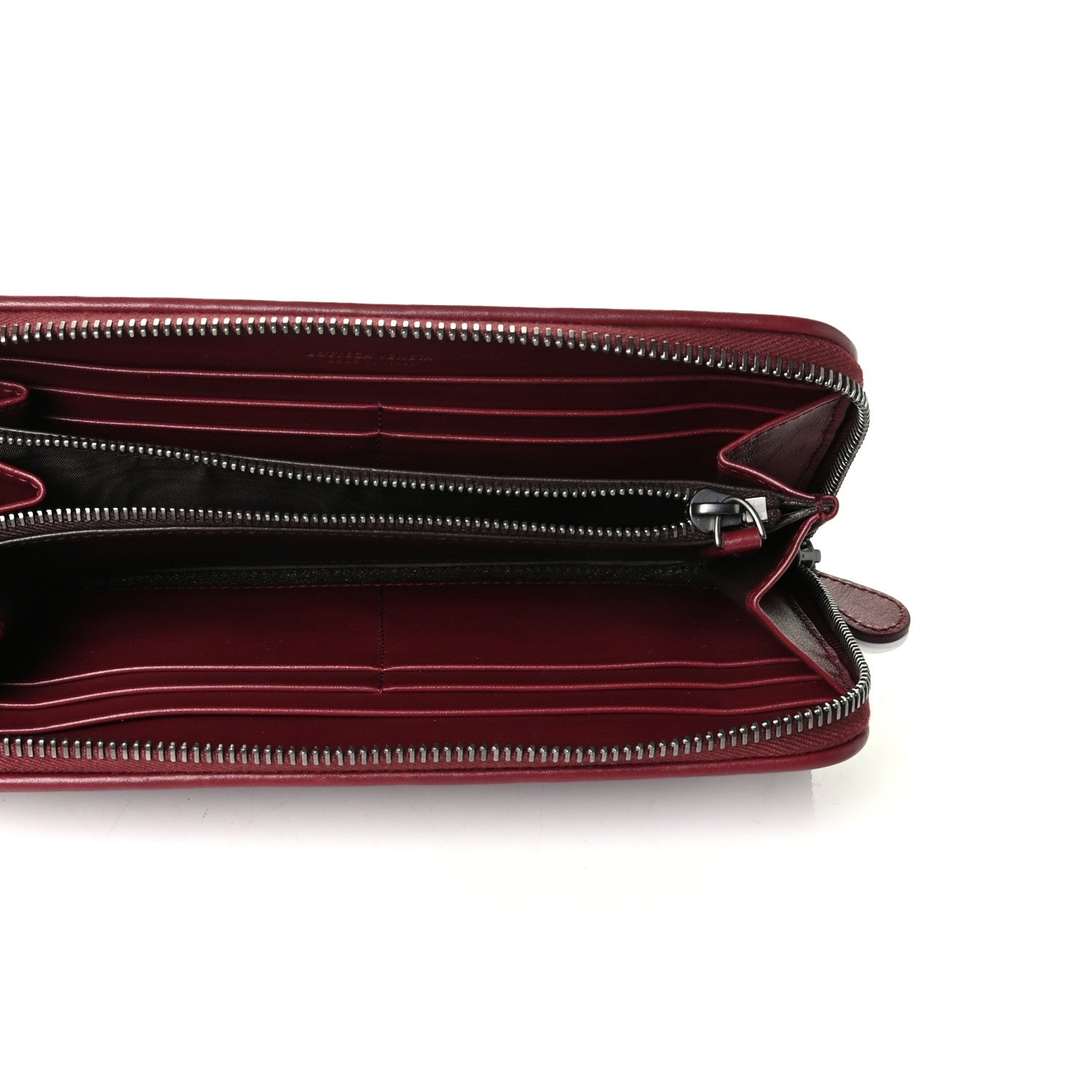 Bottega Veneta Nappa Intrecciato Zip Around Wallet Barolo 4 of 5