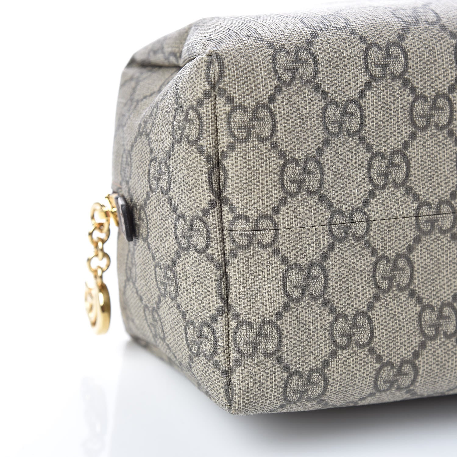 Gucci Soft GG Supreme Monogram Calfskin Large Ophidia Cosmetic Case Beige Ebony New Acero 5 of 10
