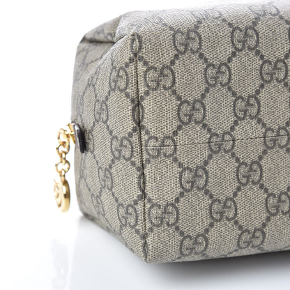 Gucci Soft GG Supreme Monogram Calfskin Large Ophidia Cosmetic Case Beige Ebony New Acero 5 of 10