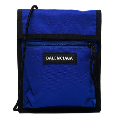 Balenciaga Casual Nylon Small Explorer Pouch with Strap Navy 1 of 8