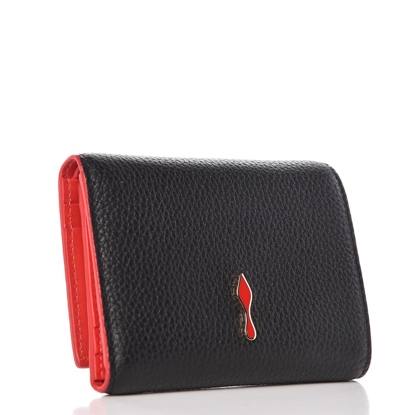 Calfskin Boudoir Mini Trifold Wallet Black