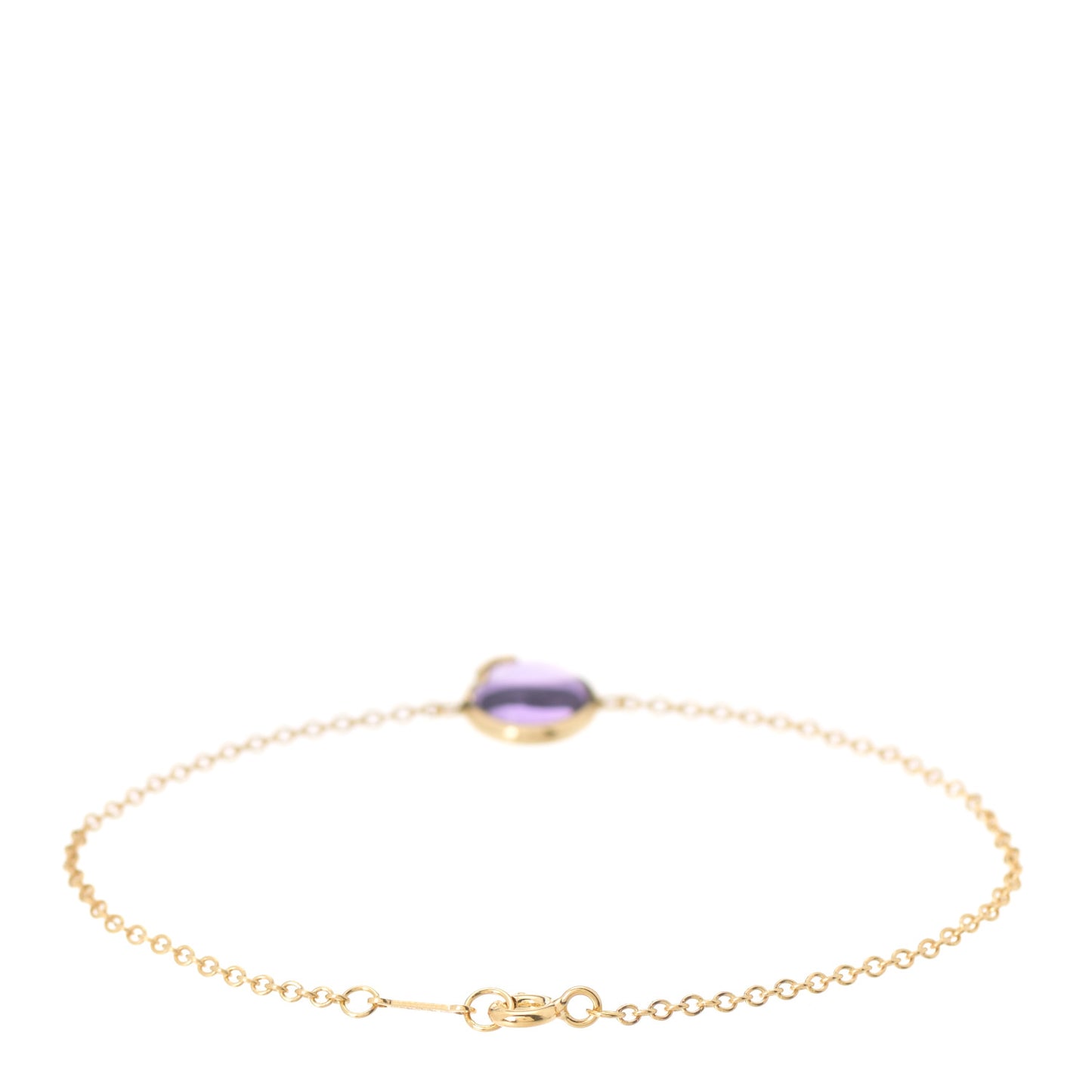 18k Yellow Gold Amethyst Paloma Picasso Olive Leaf Bracelet