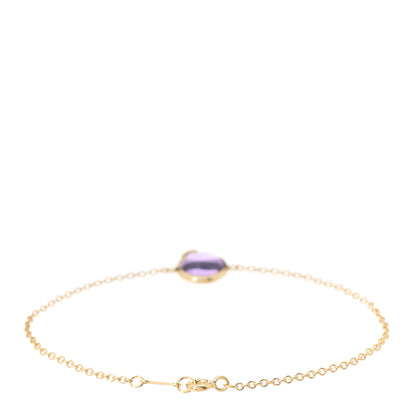 Tiffany 18k Yellow Gold Amethyst Paloma Picasso Olive Leaf Bracelet 3 of 5