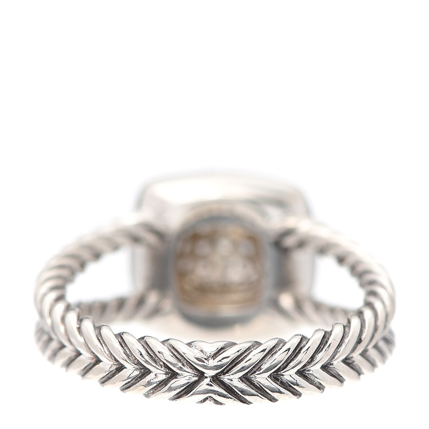 Sterling Silver Diamond 7mm Petite Albion Pave Ring 52 6