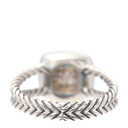David Yurman Sterling Silver Diamond 7mm Petite Albion Pave Ring 52 6 4 of 5