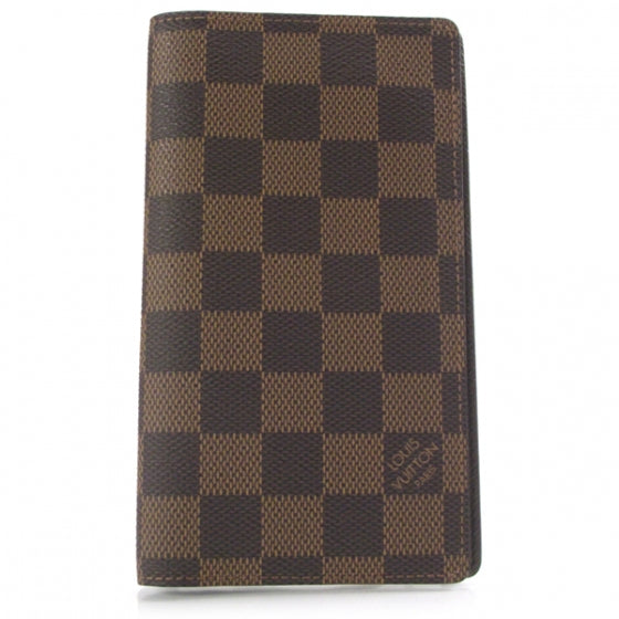 Damier Ebene Checkbook Cover Wallet