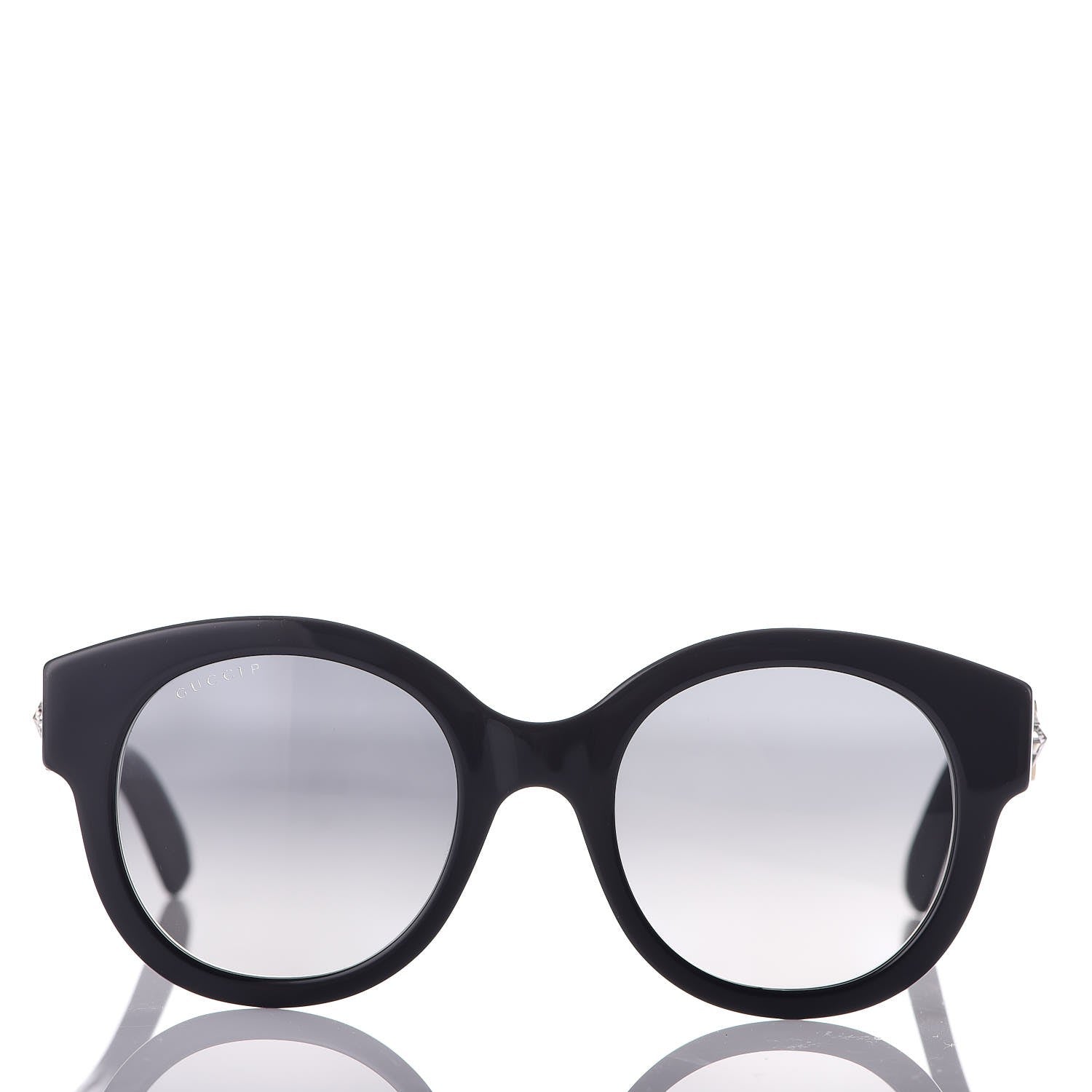 Gucci Round Frame Star Sunglasses GG0208S Black 2 of 9
