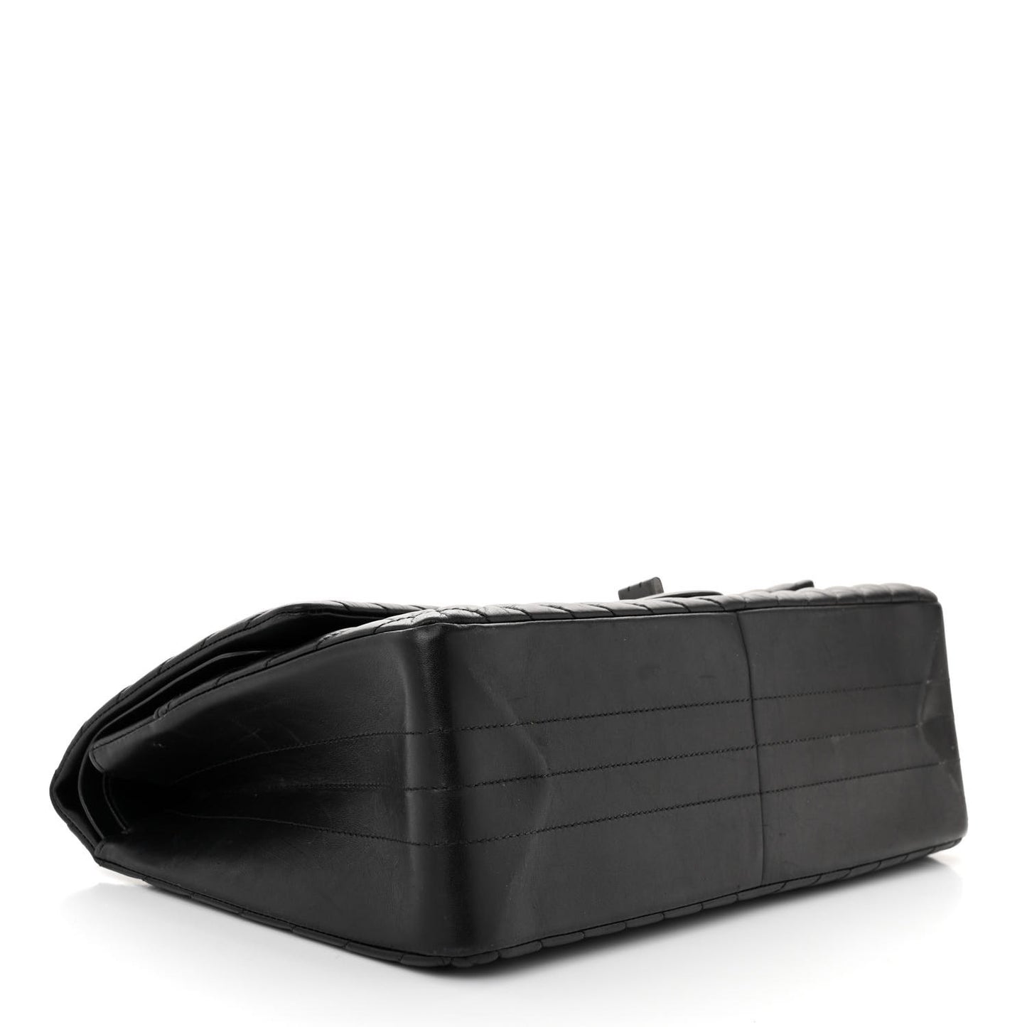 Aged Calfskin Chevron Quilted 2.55 Reissue 227 Flap So Black