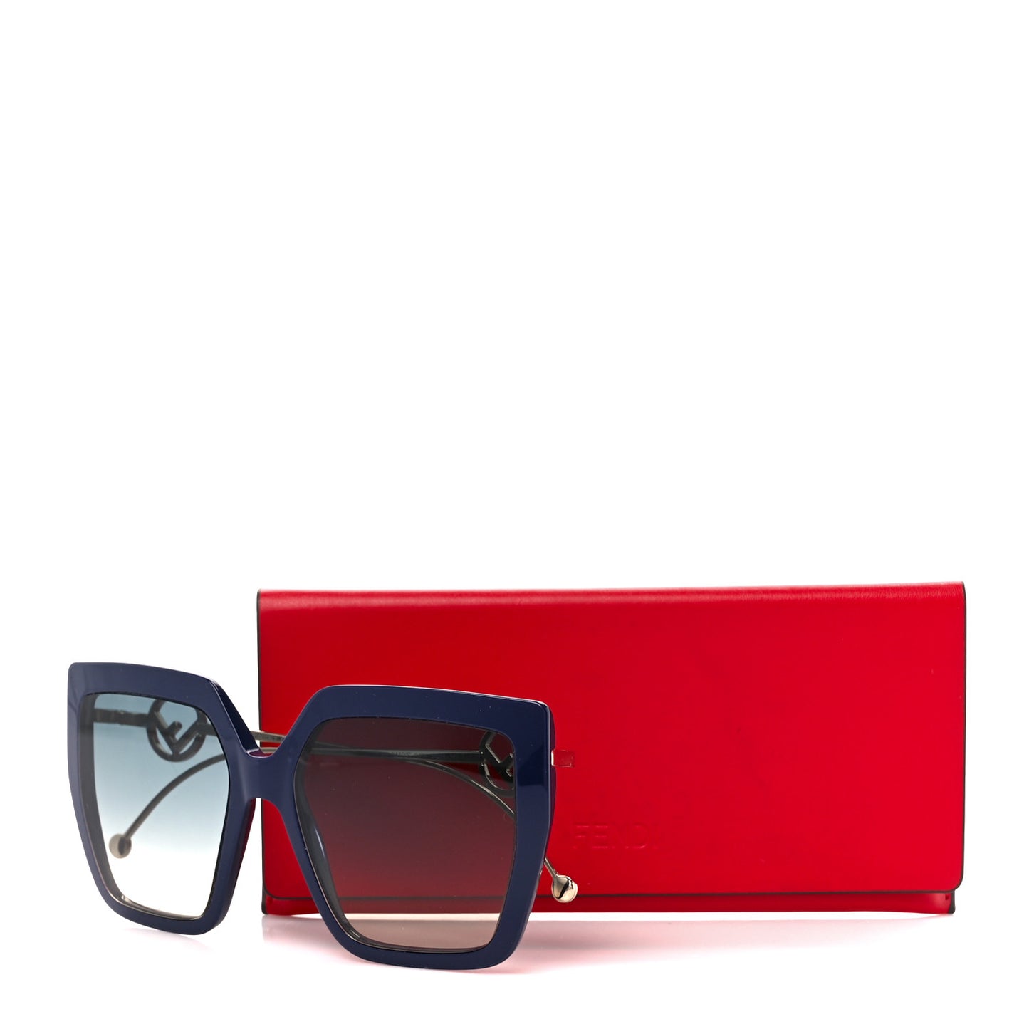 Metal Acetate F is Fendi Butterfly Sunglasses FF 0410/S Dark Blue