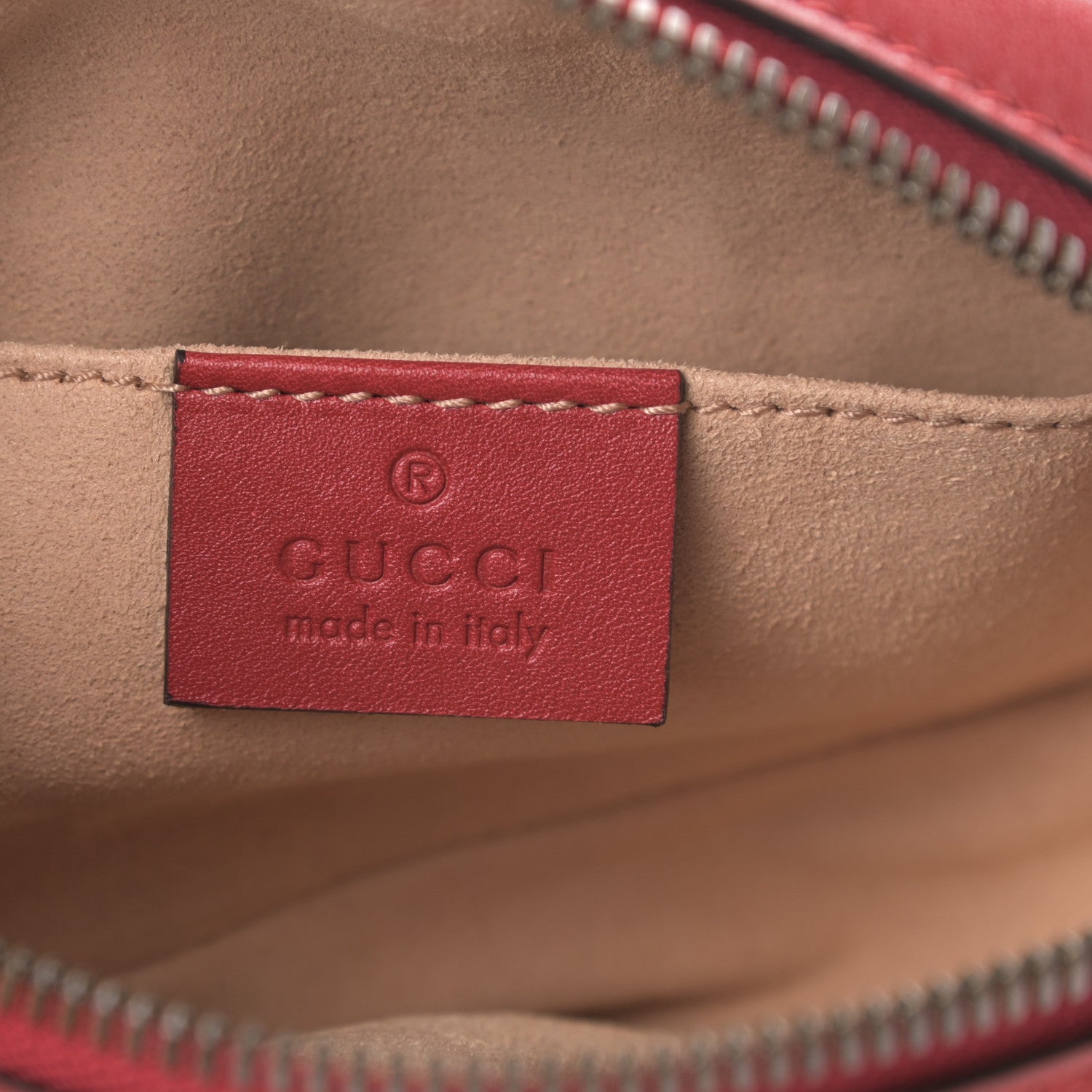 Gucci Calfskin Matelasse GG Marmont Belt Bag 95 38 Hibiscus Red 6 of 12
