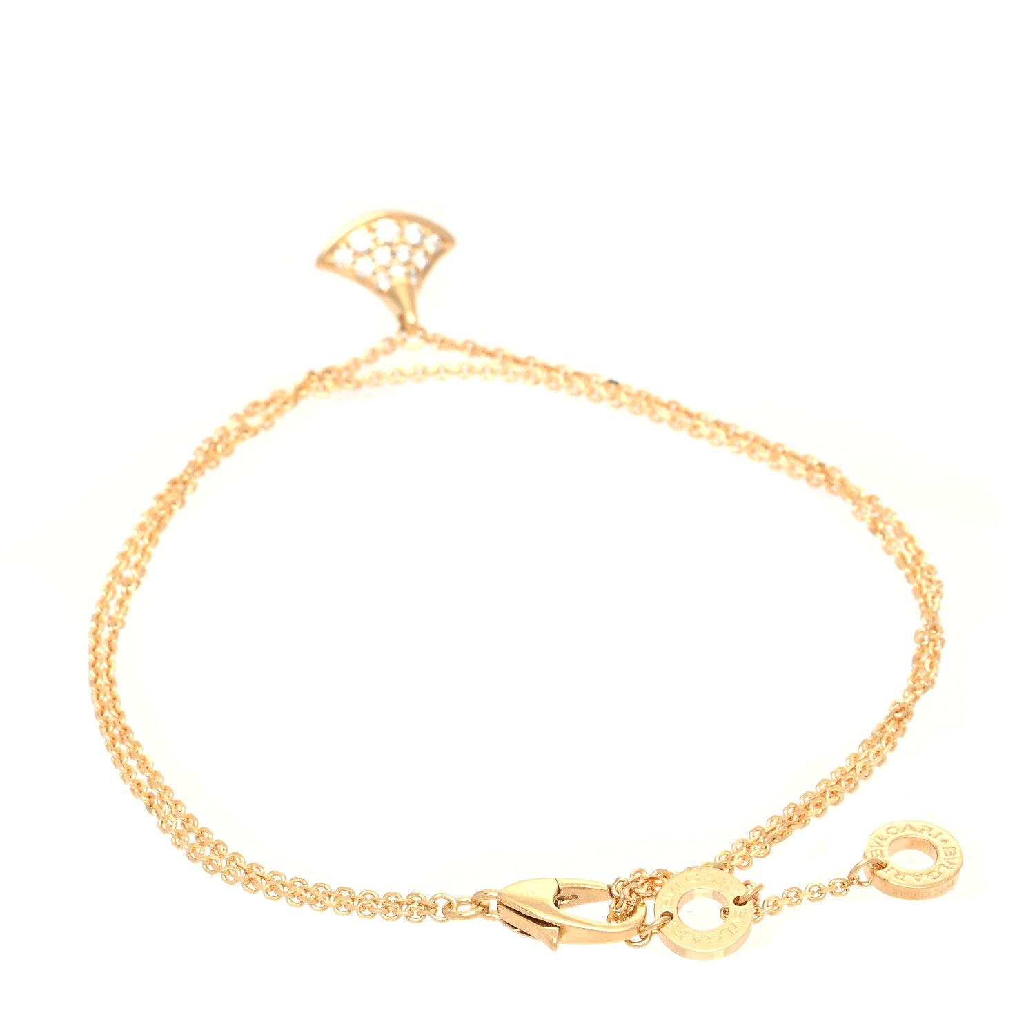 Bulgari 18K Yellow Gold Diamond Divas' Dream Bracelet ML 2 of 5