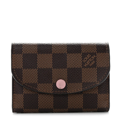 Louis Vuitton Damier Ebene Rosalie Coin Purse Rose Ballerine 1 of 10
