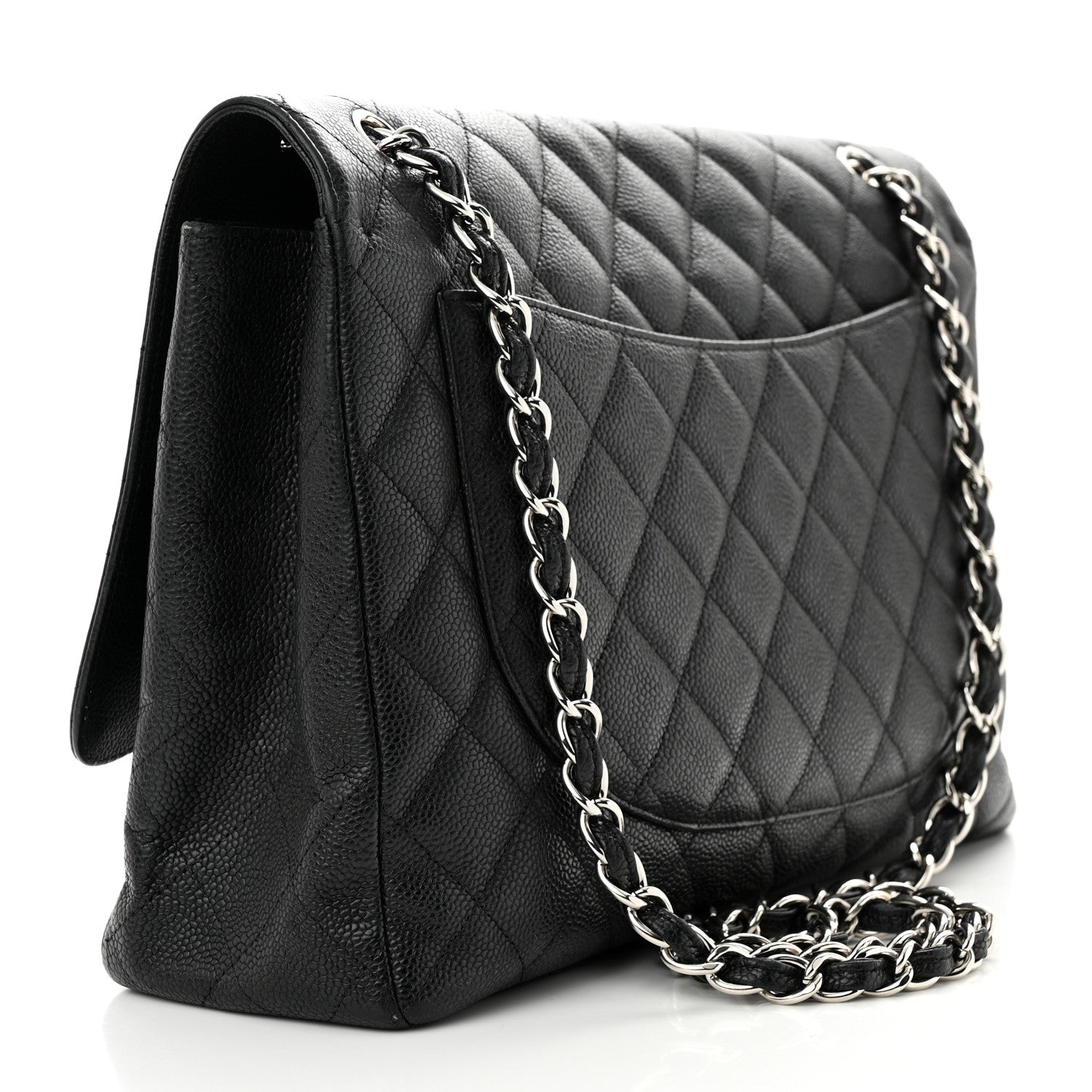 Chanel Caviar Quilted Maxi Single Flap Black 3 of 14