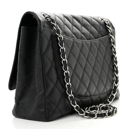 Chanel Caviar Quilted Maxi Single Flap Black 3 of 14