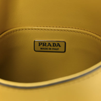 Prada Spazzolato Cleo Flap Shoulder Bag Sole Black 6 of 9