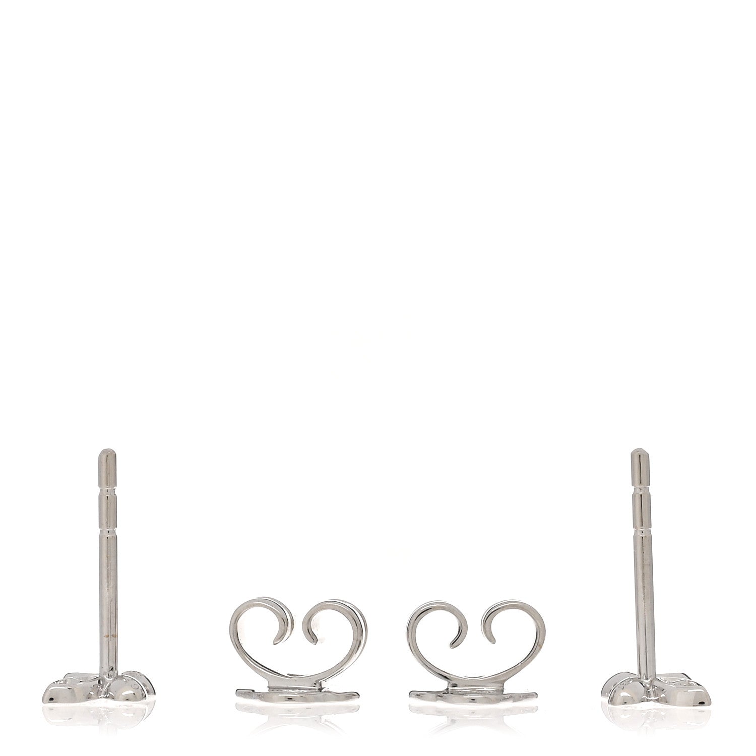 Graff 18K White Gold Diamond Petite Pave Butterfly Earrings 3 of 5