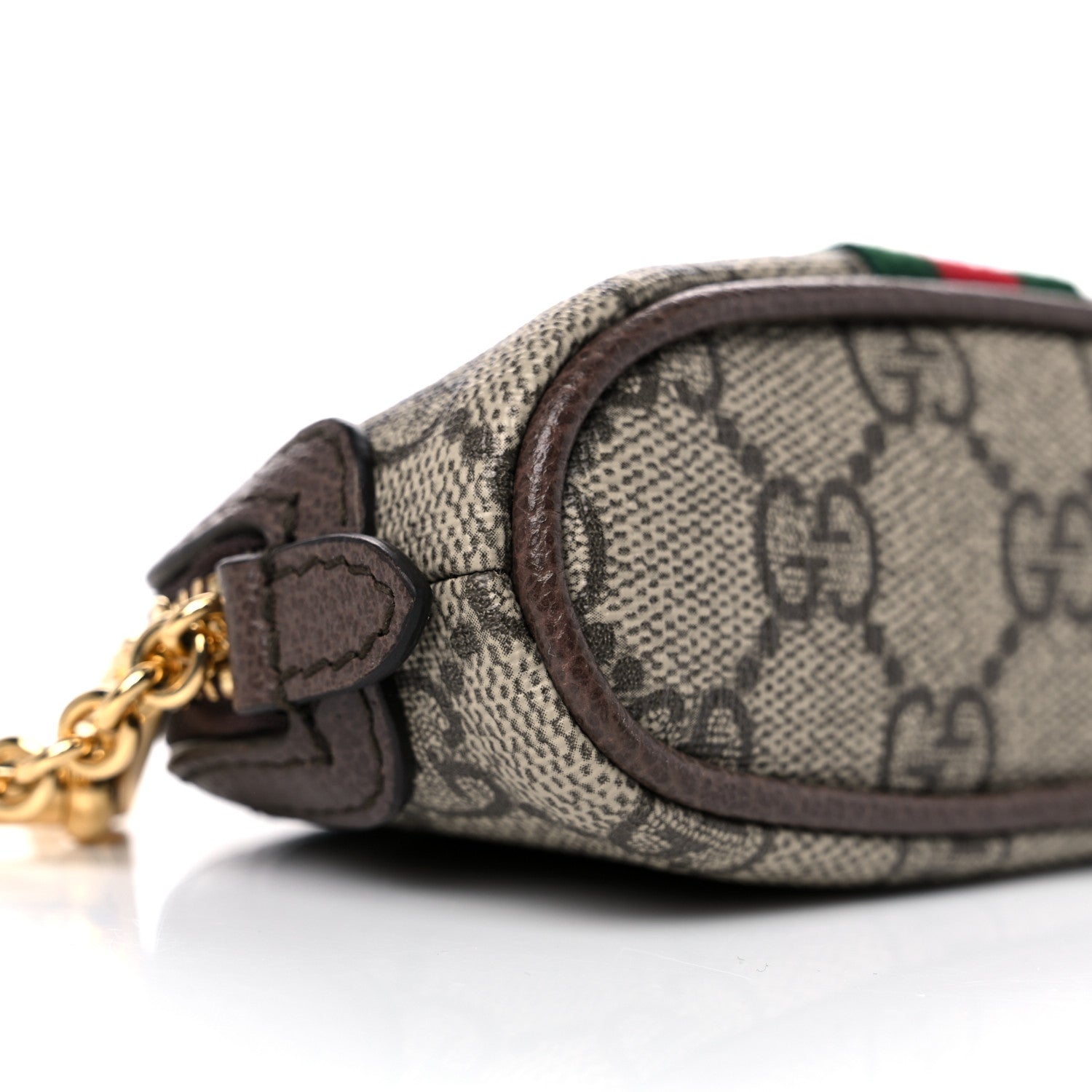 Gucci GG Supreme Monogram Web Ophidia Dome Key Pouch Beige New Acero 8 of 9