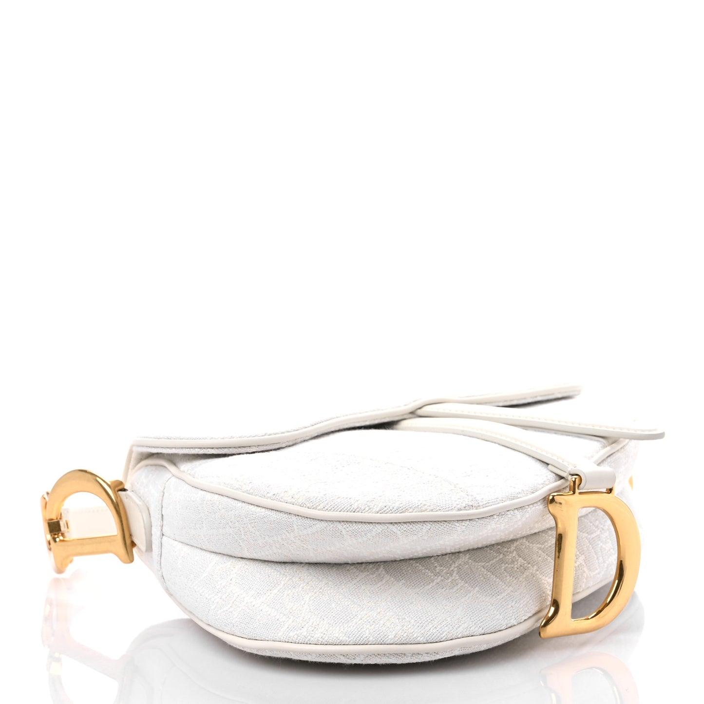 Oblique Saddle Bag White