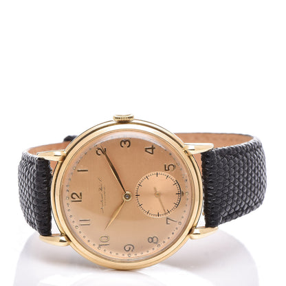 IWC 18K Yellow Gold Lizard 36mm Schaffhausen Manual Winding Watch Champagne 3531 3 of 6
