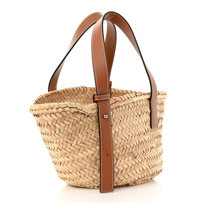 Loewe Raffia Small Basket Tote Bag Natural Tan 2 of 8