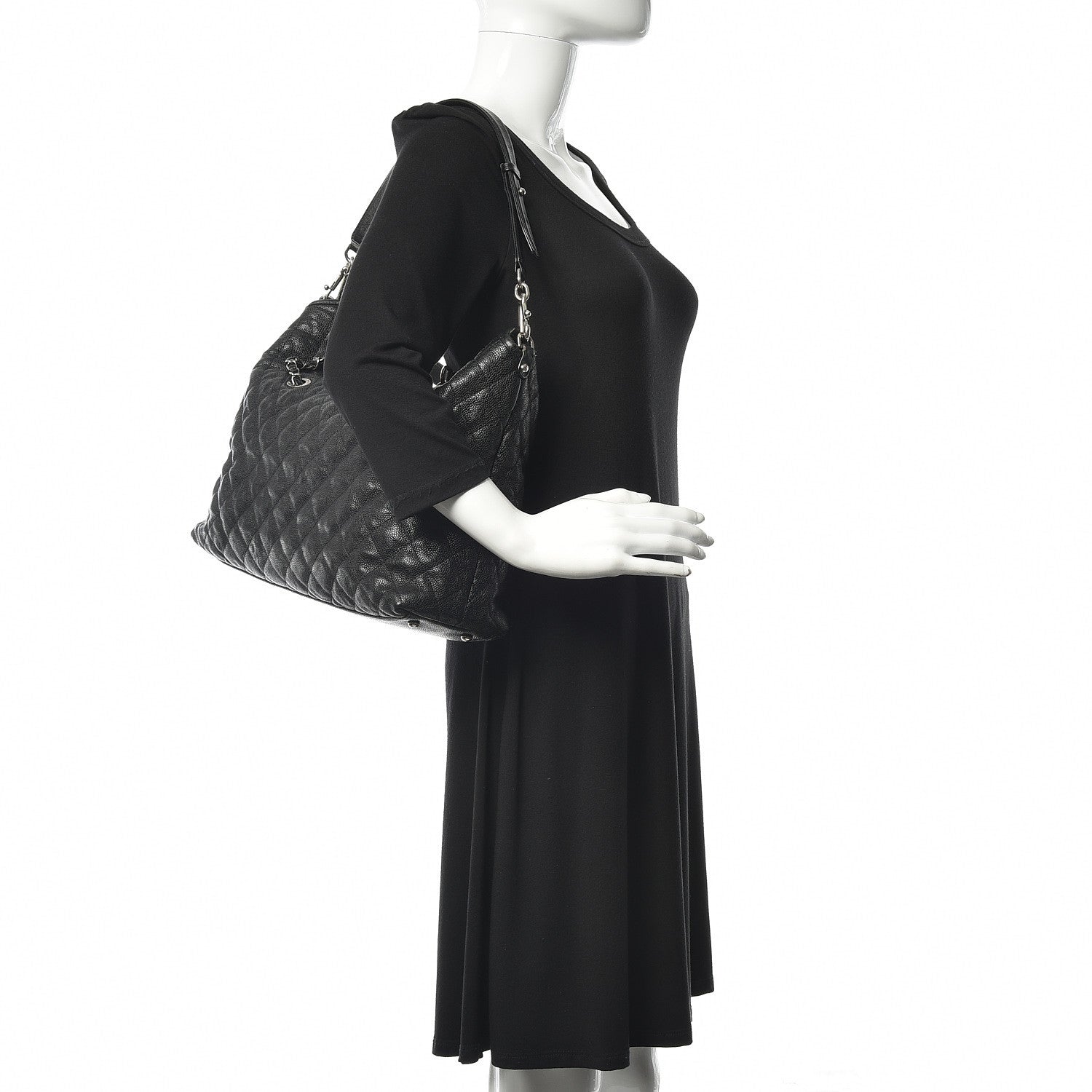 Chanel Caviar Quilted French Riviera Shouler Bag Black 3 of 15