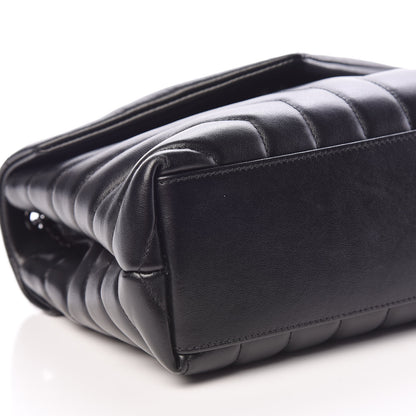Saint Laurent Calfskin Y Quilted Monogram Small Loulou Chain Satchel Black 6 of 11