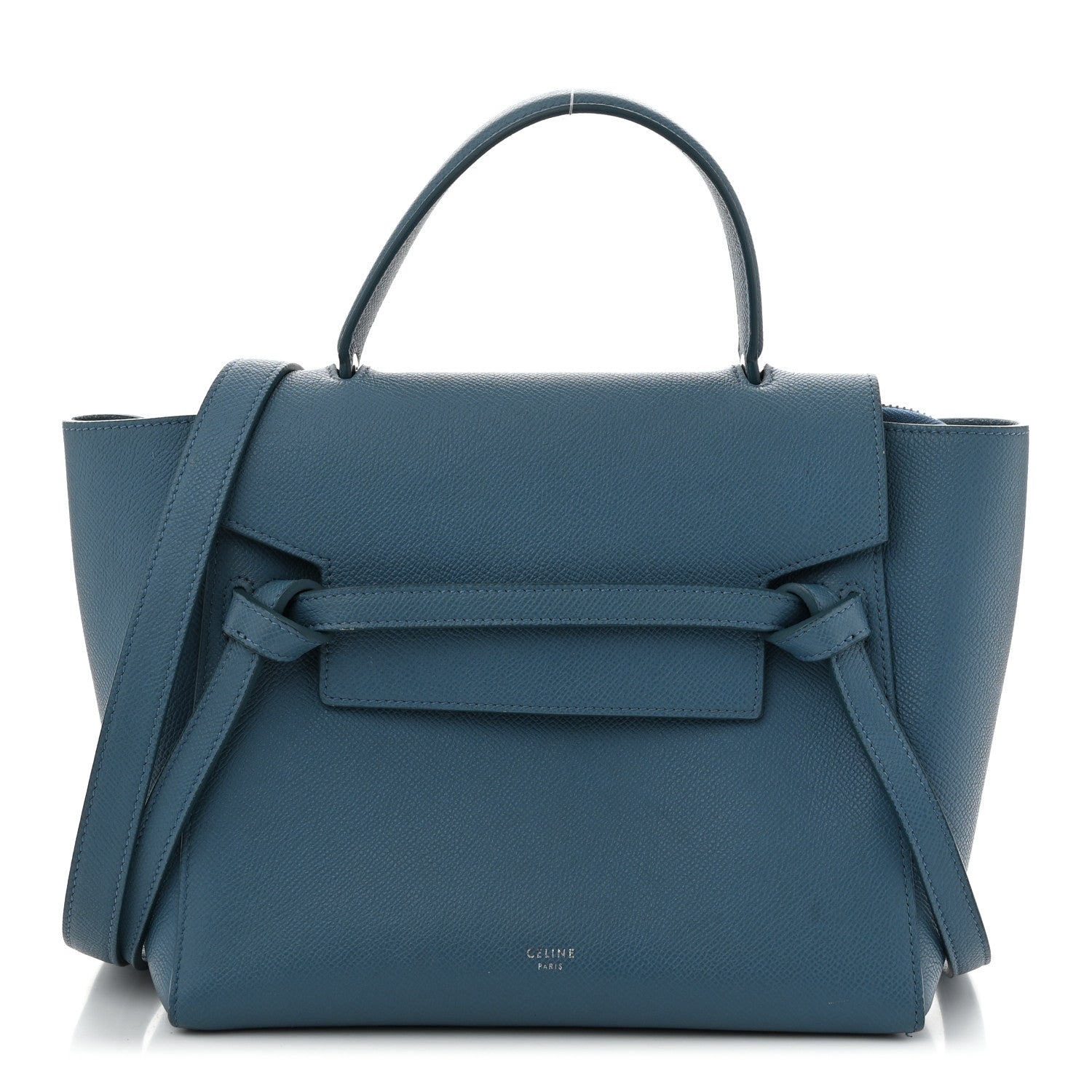 Celine Grained Calfskin Micro Belt Bag Washed Blue 1 of 11