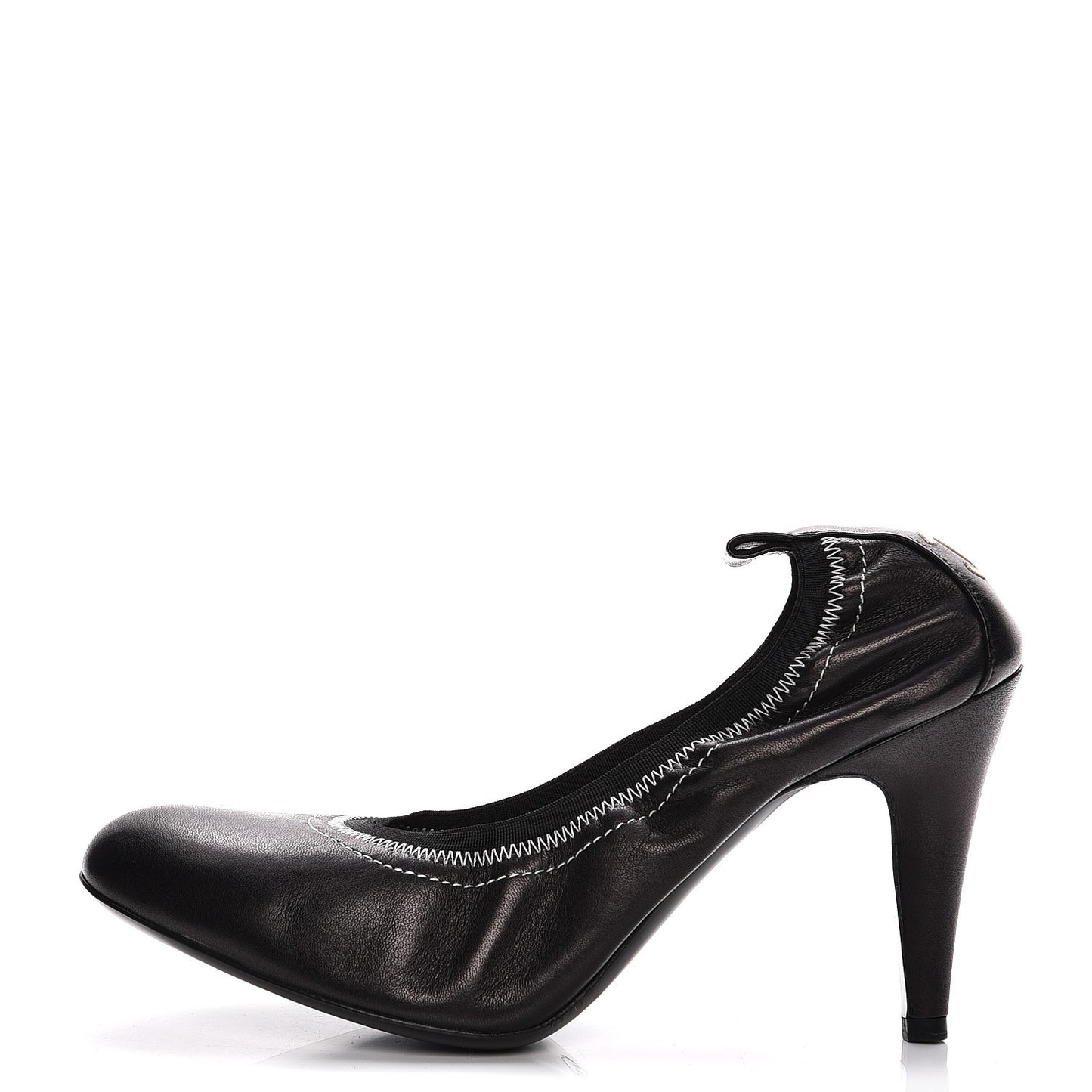 Lambskin Elastic Pumps 39 Black