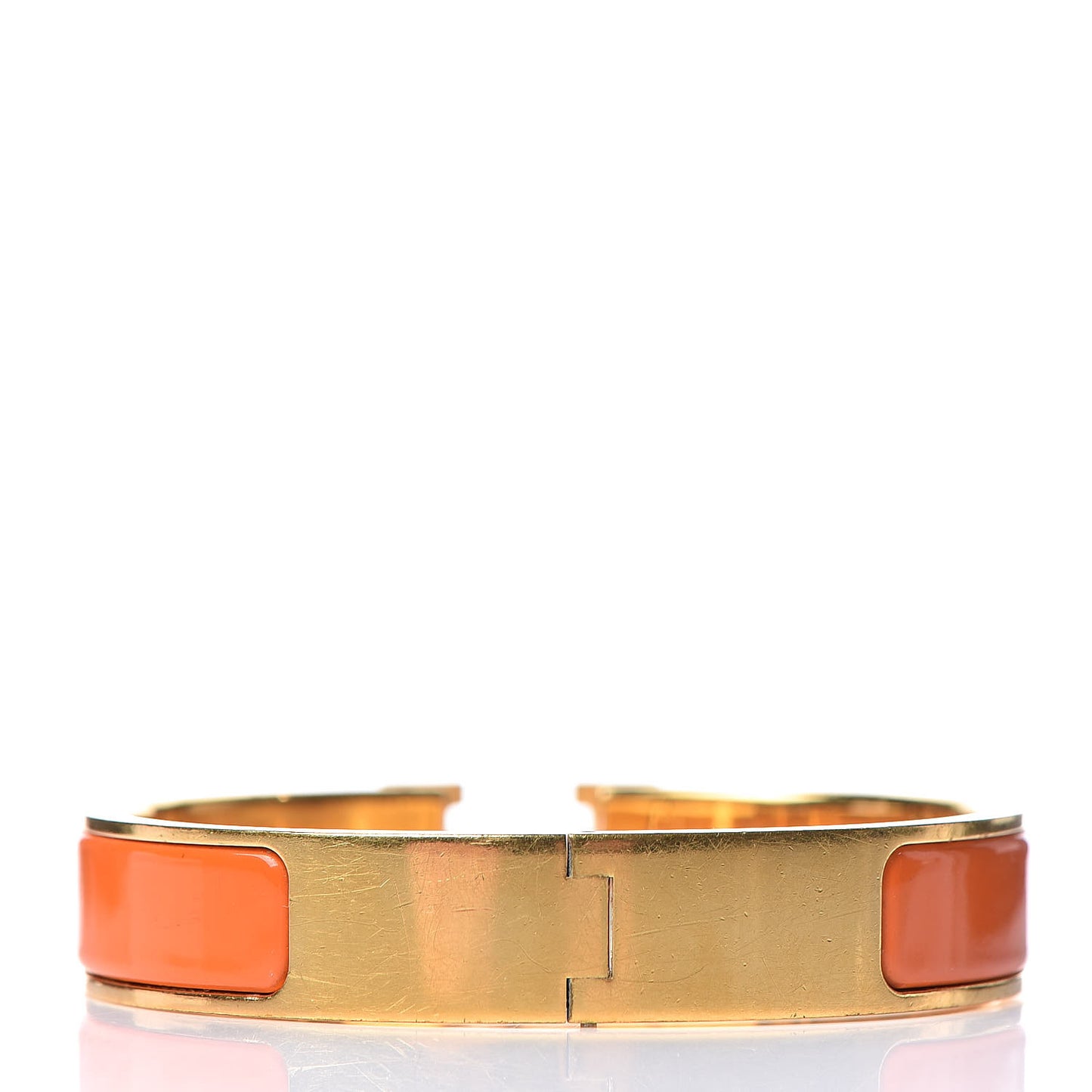 Enamel Narrow Clic Clac H Bracelet PM Orange