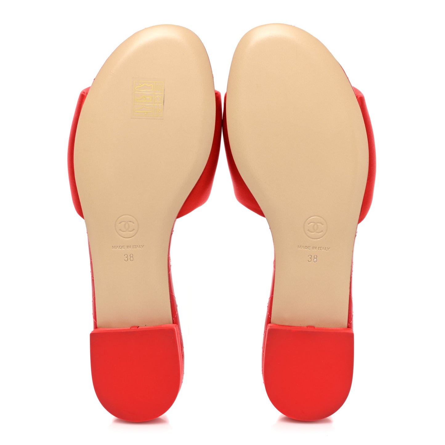 Satin Mule Sandals 38 Red