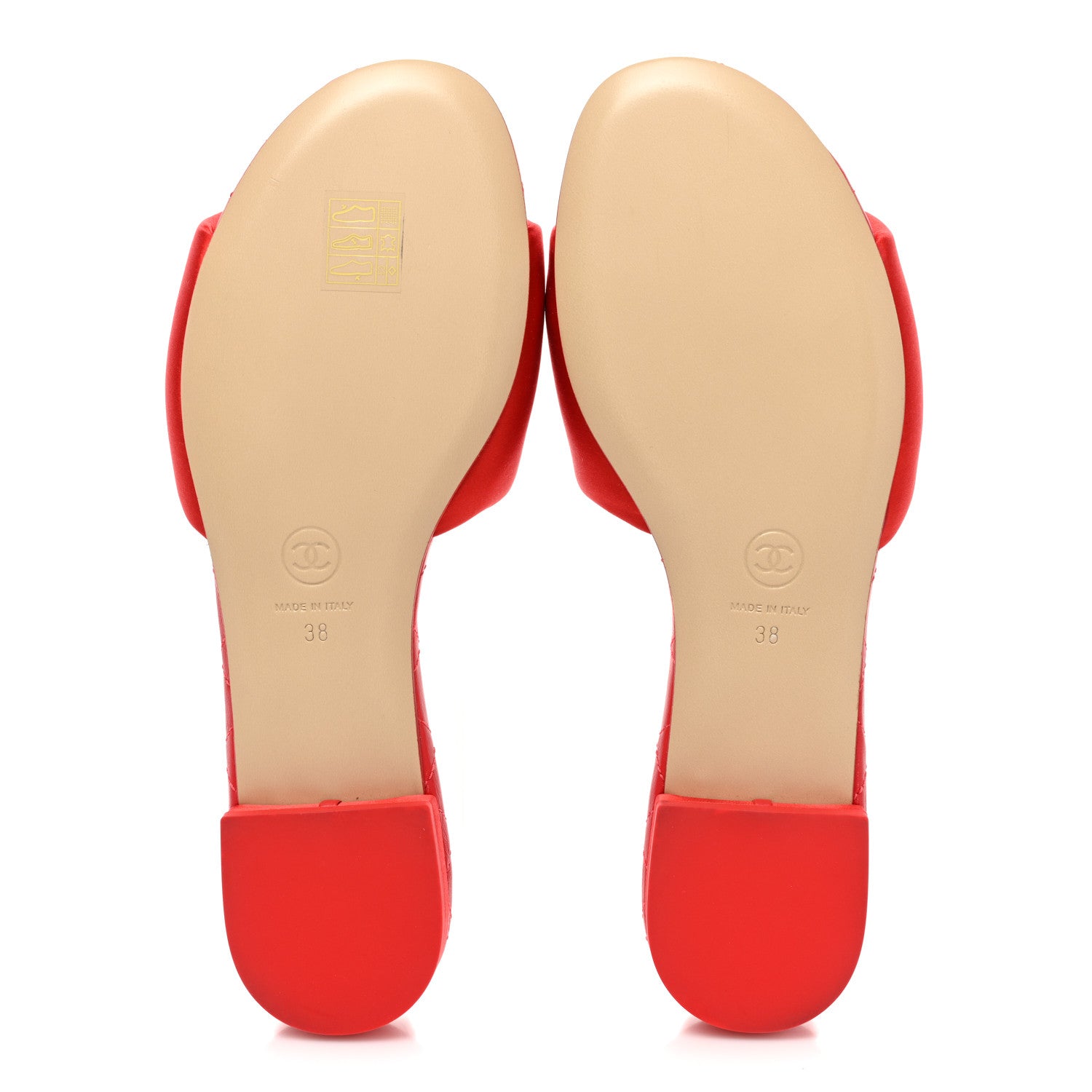 Chanel Satin Mule Sandals 38 Red 5 of 9