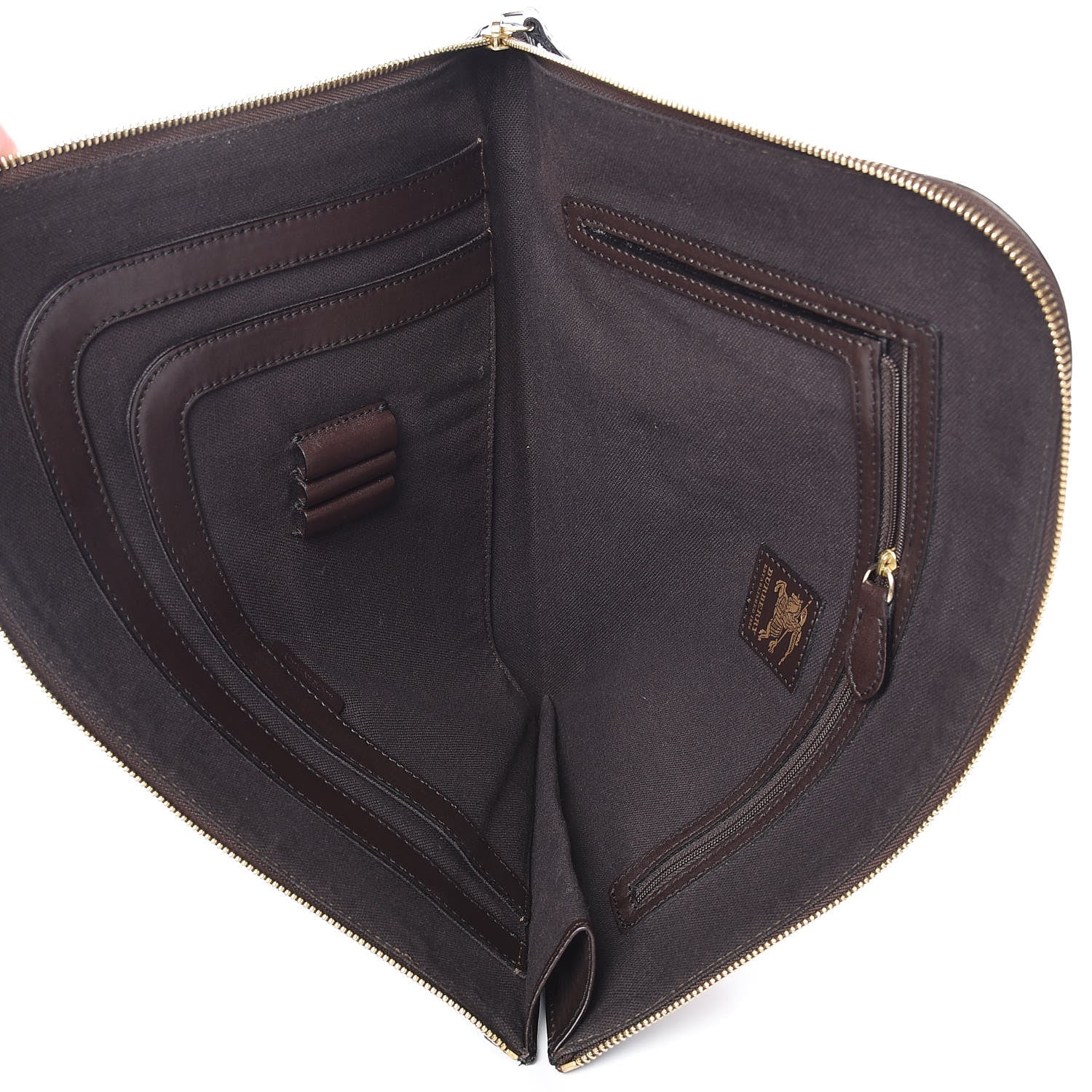 Burberry Haymarket Check Portfolio Case Chocolate 5 of 11