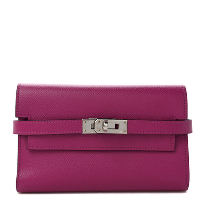 Hermes Epsom Medium Kelly Wallet Rose Pourpre 1 of 7