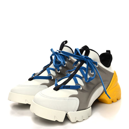 Christian Dior Neoprene Rubber Womens D-Connect Sneakers 39 White Grey 3 of 9