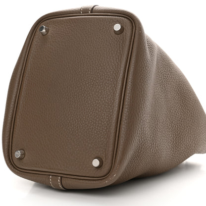 Hermes Taurillon Clemence Picotin Lock 18 PM Etoupe 10 of 13