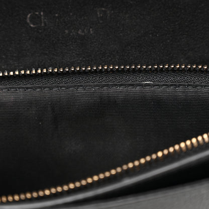 Christian Dior Grained Calfskin Saddle Chain Wallet Pouch Black 13 of 19
