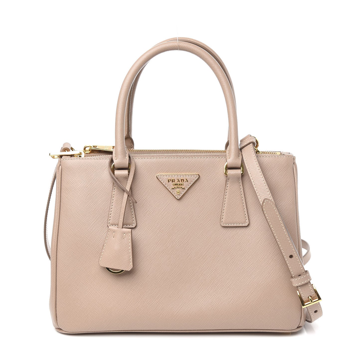 Saffiano Small Galleria Double Zip Tote Cipria