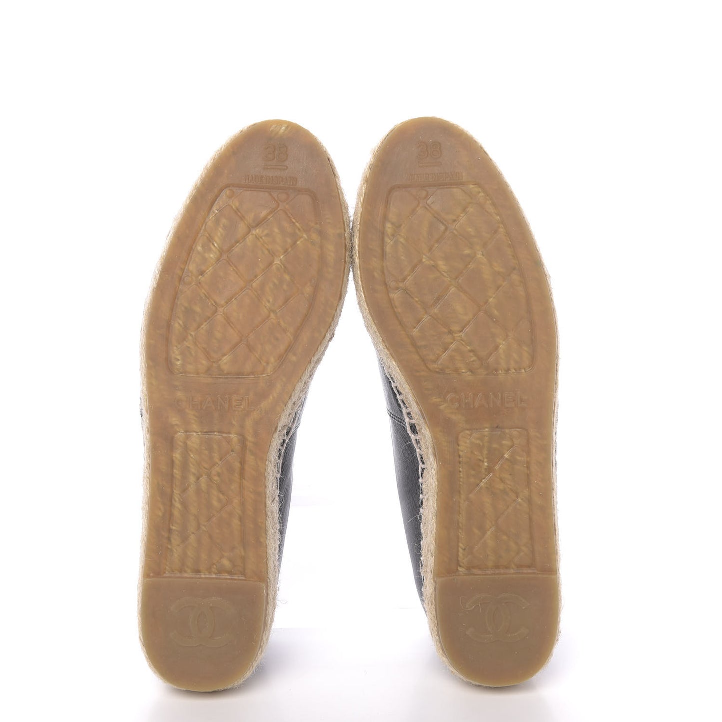 Lambskin CC Espadrilles 38 Black
