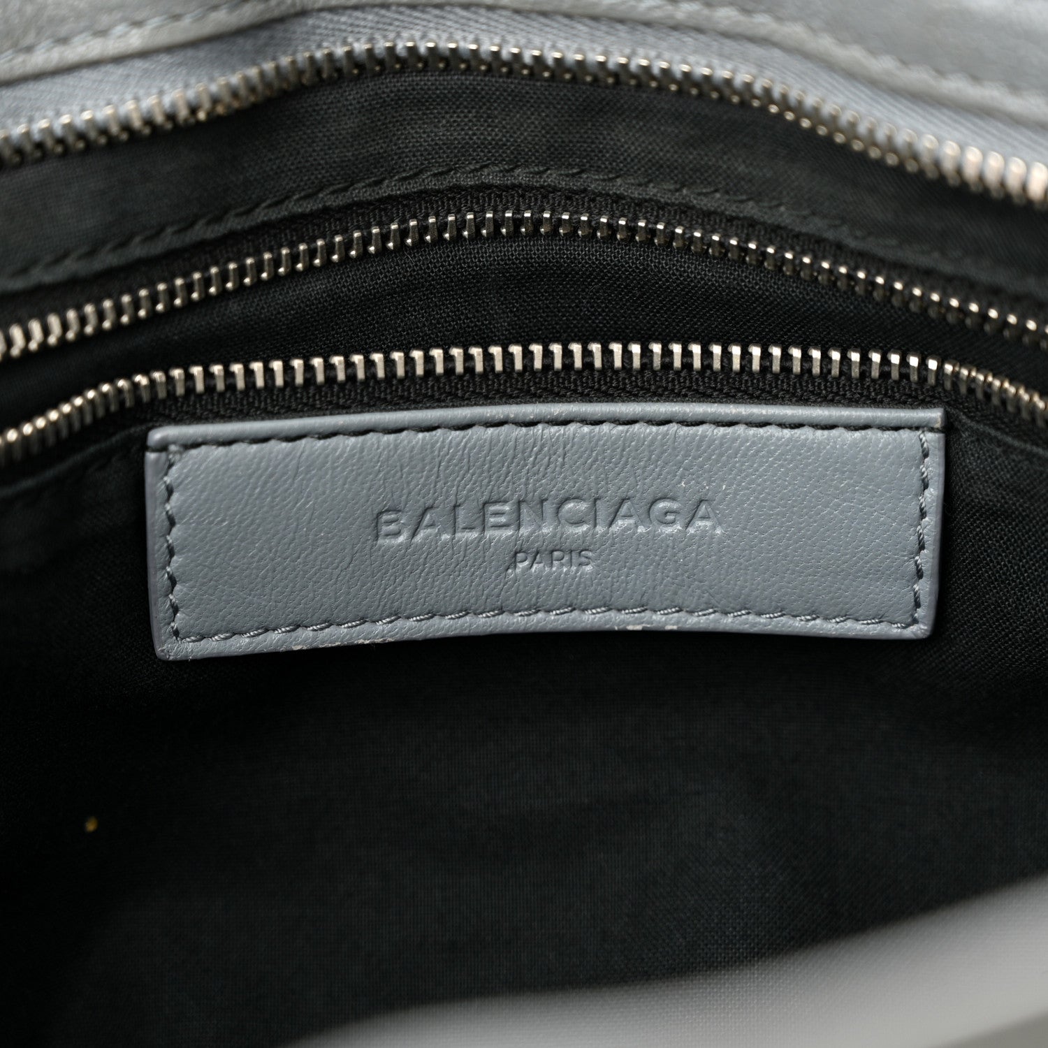 Balenciaga Chevre Silver Metallic Edge Hardware City Bleu Acier 6 of 14