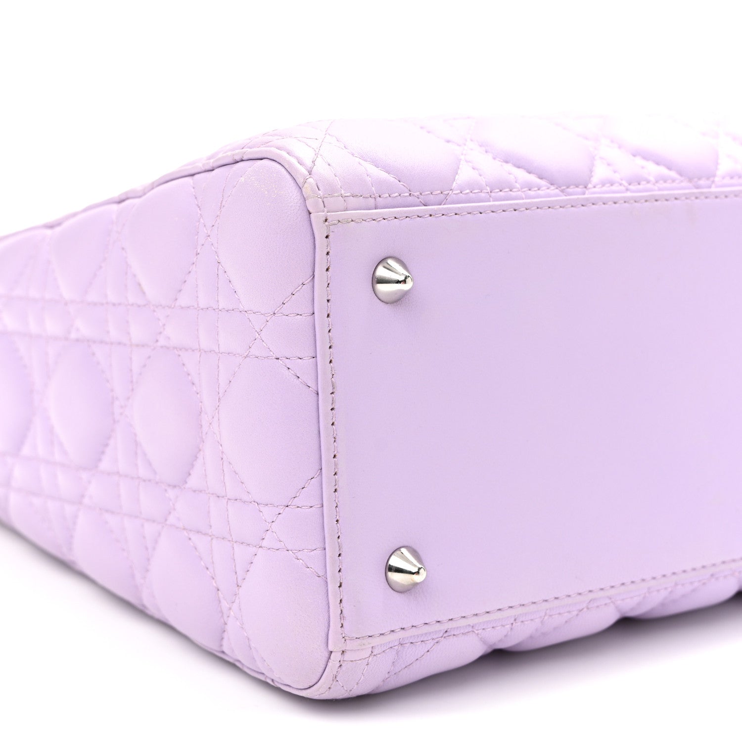 Christian Dior Lambskin Cannage Medium Lady Dior Purple 9 of 10