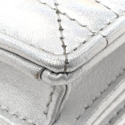 Christian Dior Iridescent Metallic Lambskin Cannage Mini My Dior Bag Silver 13 of 13
