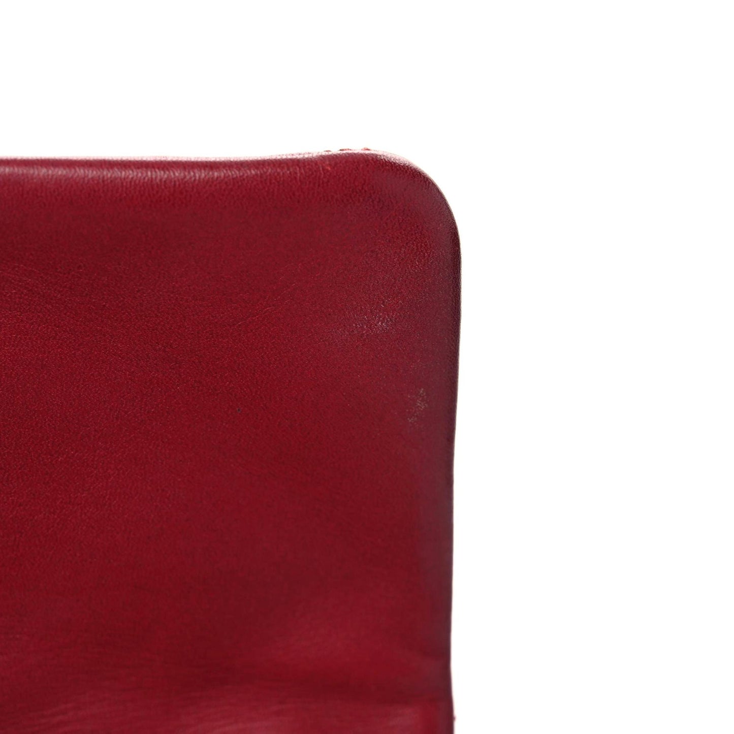 Calfskin Quilted Double Stitch Hamptons Clutch with Chain Red