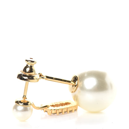 Christian Dior Crystal Pearl My ABCDior D Tribale Earring Gold 3 of 6