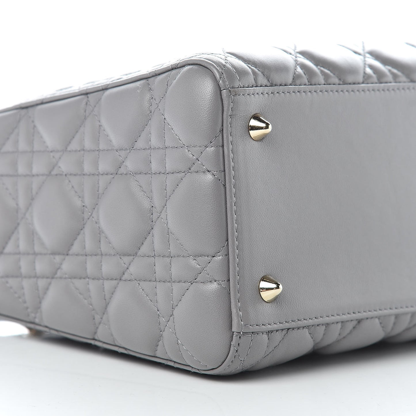 Lambskin Cannage Medium Lady Dior Grey