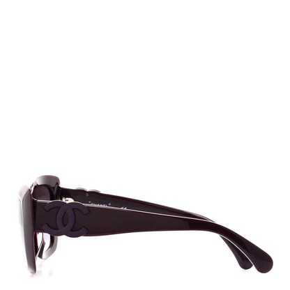 Chanel Acetate Square Sunglasses 71395 Purple 3 of 8