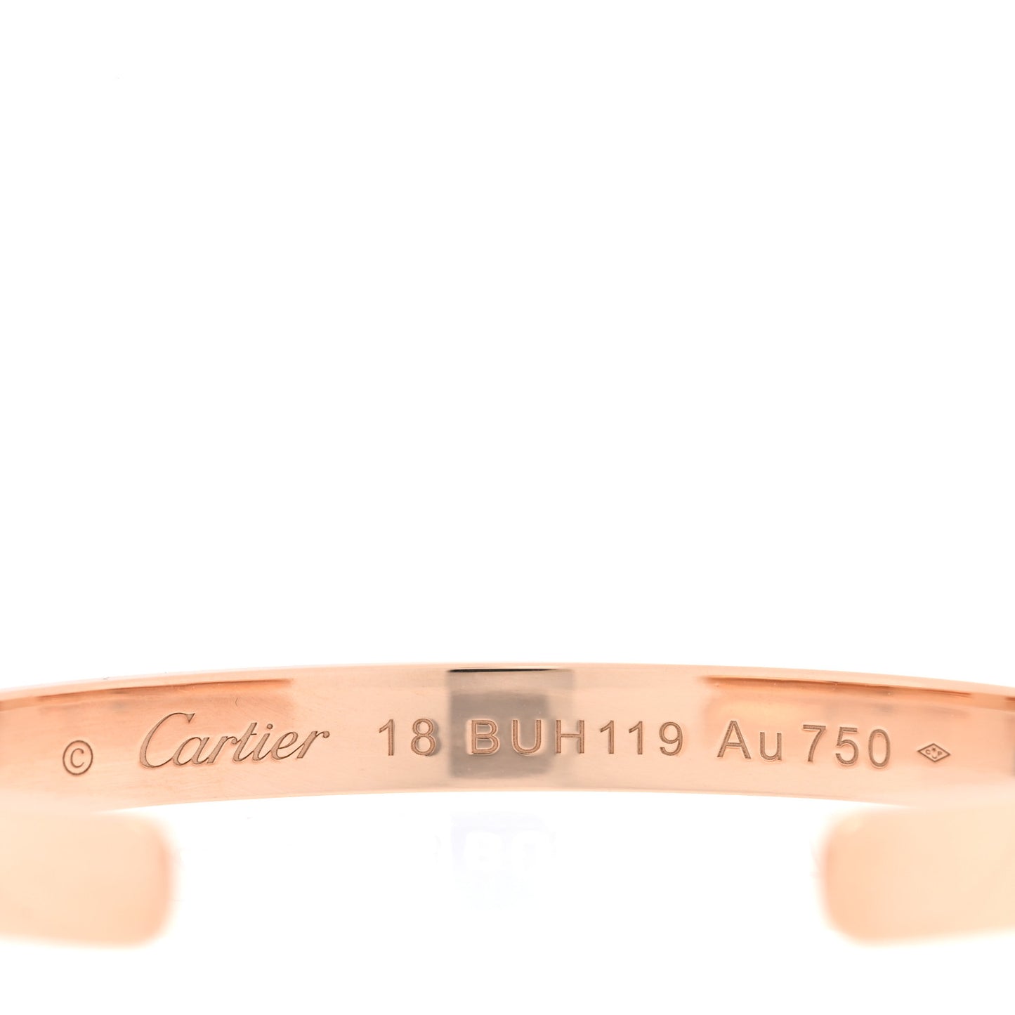 18K Pink Gold LOVE Cuff Bracelet 18