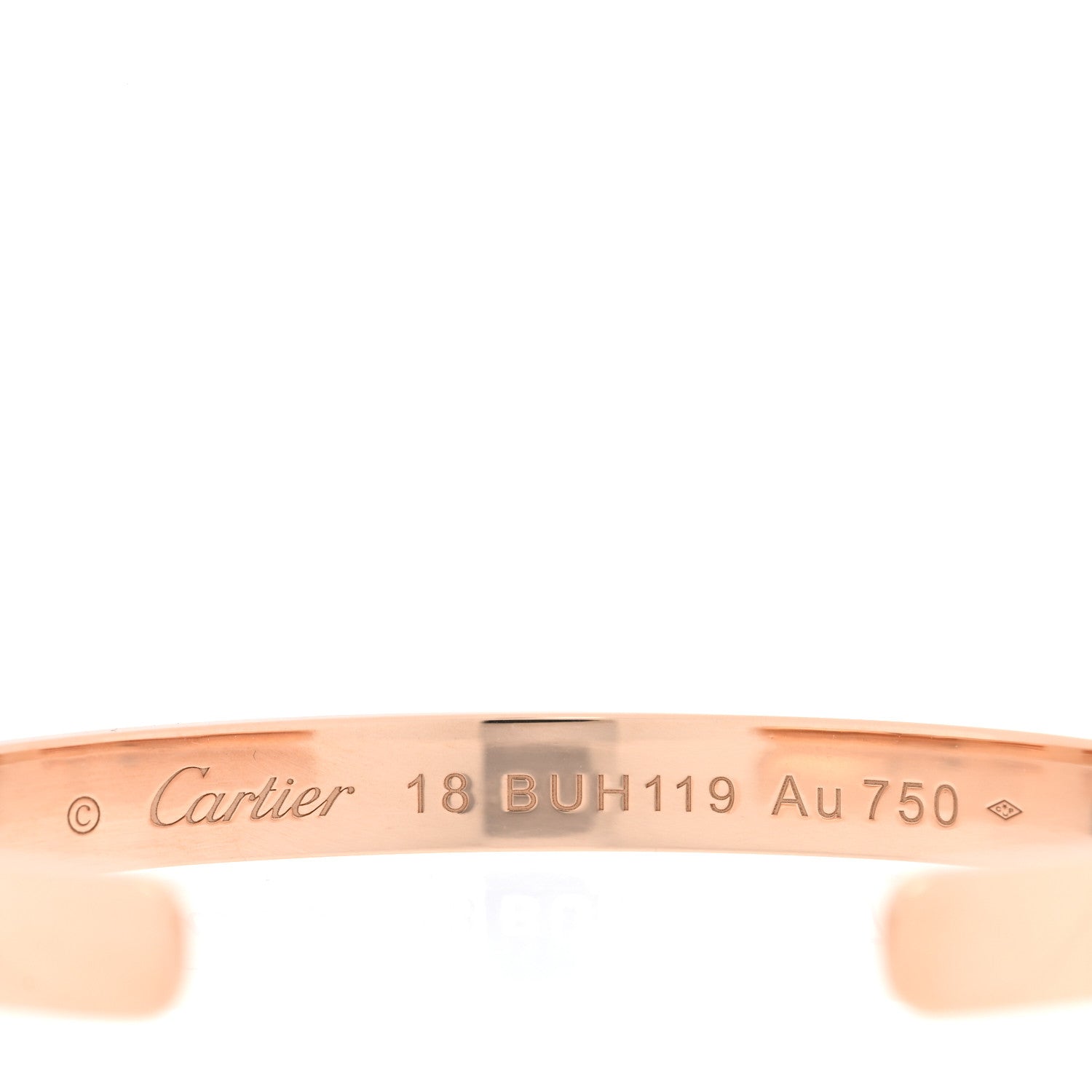Cartier 18K Pink Gold LOVE Cuff Bracelet 18 3 of 4