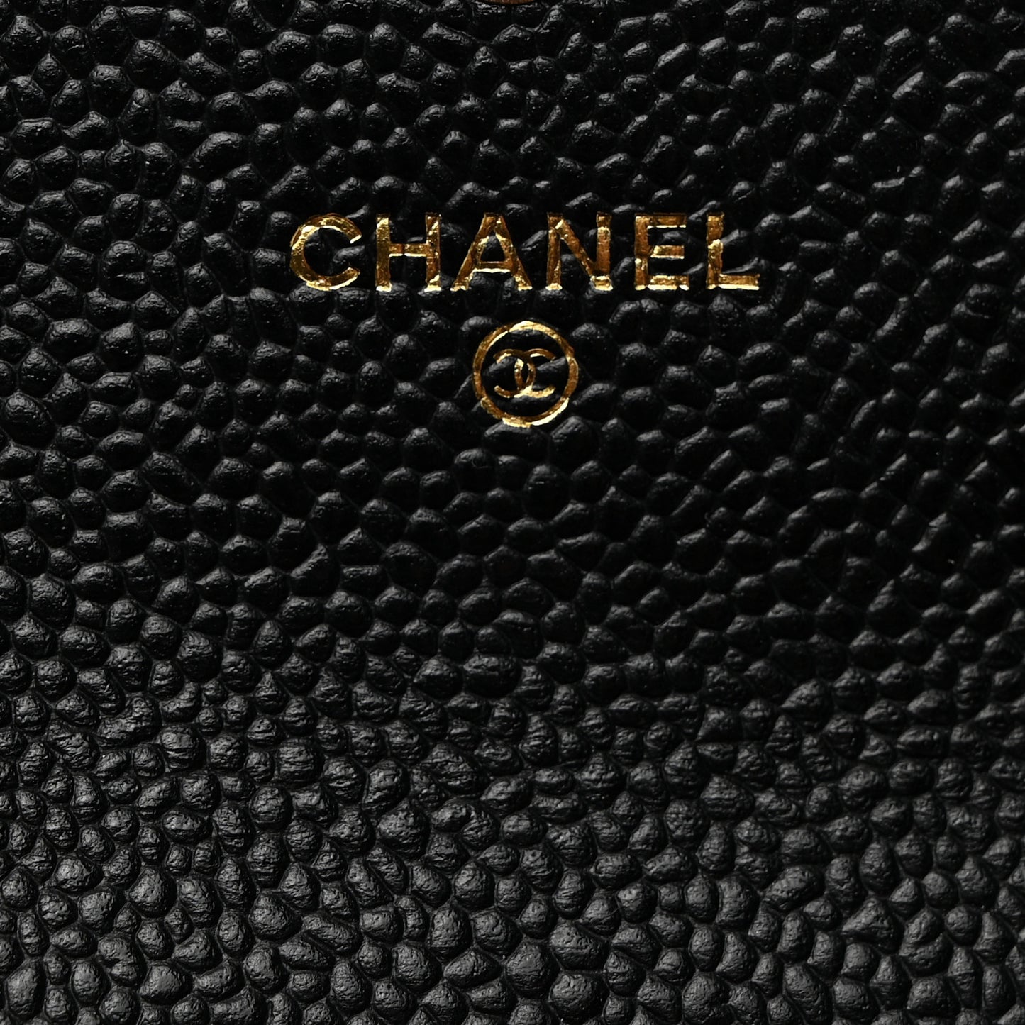 Caviar Quilted Flap Card Holder Black